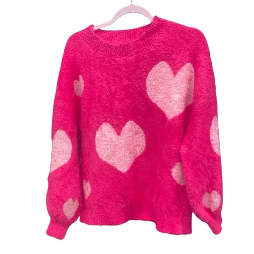 Pink Heart Sweater